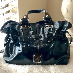 Dooney & Bourke Chiara Black Patent Leather Tote